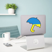 Sticker Parapluie de l'Ukraine (Ordinateur portable sur le bureau)