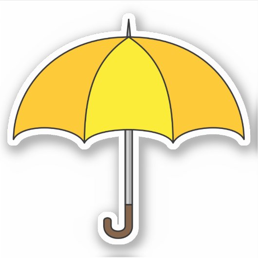 Sticker Parapluie jaune (Devant)