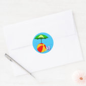 Sticker parasol de la piscine de Beach Ball (Enveloppe)