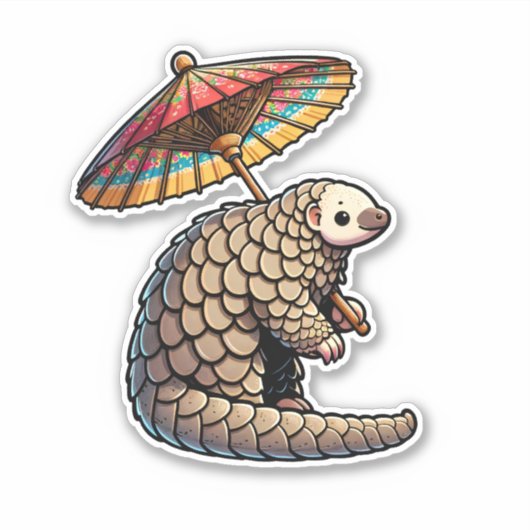 Sticker Parasol Pangolin (Devant)