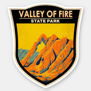 Sticker Parc d'état de la vallée du Feu Nevada Vintage