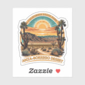 Sticker Parc d'état du désert d'Anza-Borrego en Californie (Feuille)