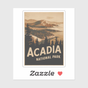 Sticker Parc national Acadia Bar Port Art Vintage