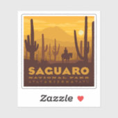 Sticker Parc national Carré du Saguaro | Arizona (Feuille)