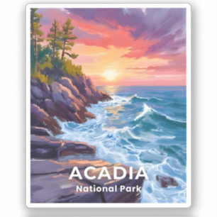 Sticker Parc national d'Acadia Otter Cliffs Voyage dans