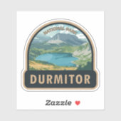Sticker Parc national de Durmitor Monténégro Art de voyage (Feuille)
