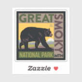 Sticker Parc national de Great Smoky Mountain| Ours (Feuille)