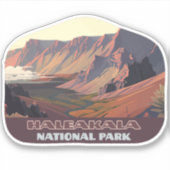 Sticker Parc national de Haleakala Cratère volcanique de M (Devant)