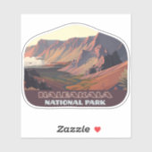 Sticker Parc national de Haleakala Cratère volcanique de M (Feuille)