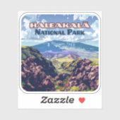 Sticker Parc national de Haleakala Maui Volcano Hawaii (Feuille)