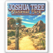 STICKER PARC NATIONAL DE JOSHUA TREE - CALIFORNIE US (Devant)