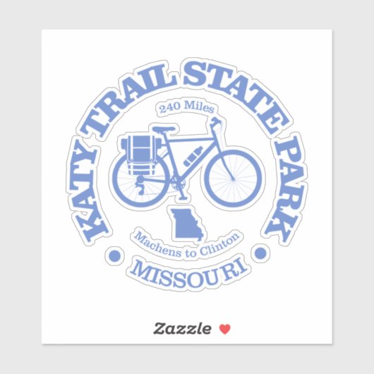 Sticker Parc national de Katy Trail (cyclisme) (Feuille)
