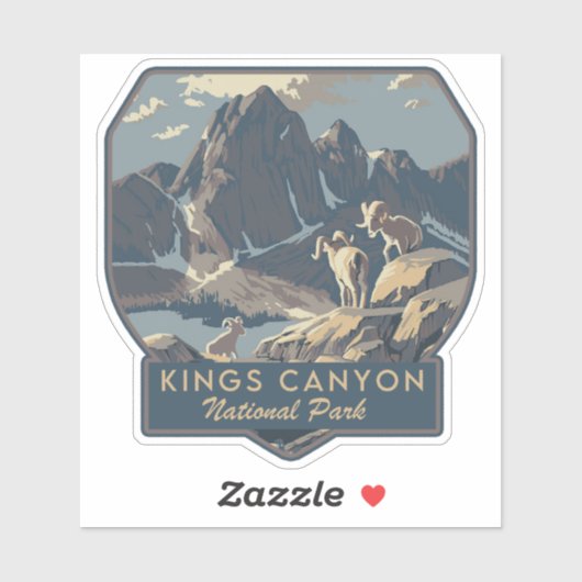 Sticker Parc national de Kings Canyon (Feuille)