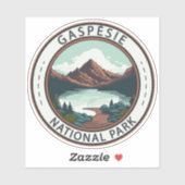 Sticker Parc national de la Gaspésie Badge Canada (Feuille)