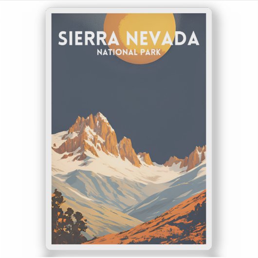 Sticker Parc national de la Sierra Nevada (Devant)
