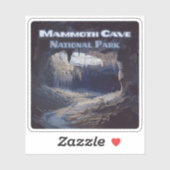Sticker Parc national de Mammoth Cave Kentucky (Feuille)