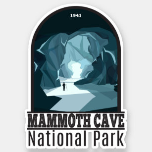 Sticker Parc national de Mammoth Cave Kentucky Vintage