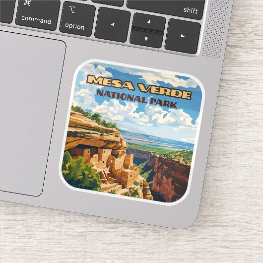 Sticker Parc national de Mesa Verde Colorado Cliff House (Détail)