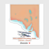 Sticker Parc national de Nullarbor Australie carte (Feuille)