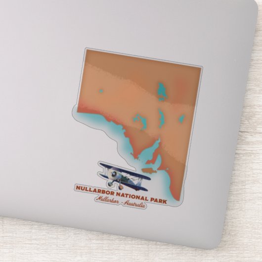Sticker Parc national de Nullarbor Australie carte (Détail)