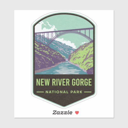 Sticker Parc national de River Gorge (Feuille)