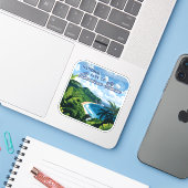 Sticker Parc National de Samoa Américaines Plage Rainfores (Ordinateur portable avec iPhone)