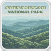Sticker Parc national de Shenandoah Virginia Blue Ridge Re (Devant)