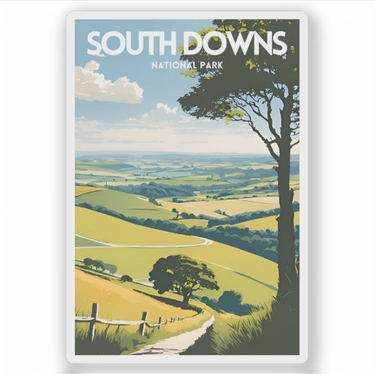 Sticker Parc national de South Downs (Devant)