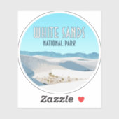 Sticker Parc national de White Sands Nouveau Mexique (Feuille)