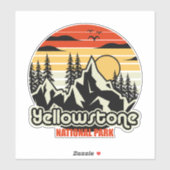 Sticker Parc national de Yellowstone (Feuille)
