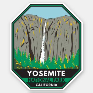 Sticker Parc national de Yosemite Ribbon Falls Californie