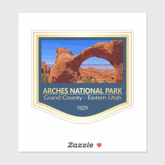 Sticker Parc national des Arches (PF2) (Feuille)