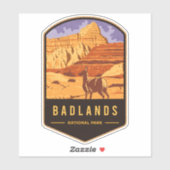 Sticker Parc national des Badlands (Feuille)