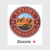 Sticker Parc national des Badlands Route du dakota du Sud (Feuille)