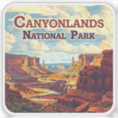 Sticker Parc national des Canyonlands Utah Moab Retro (Devant)