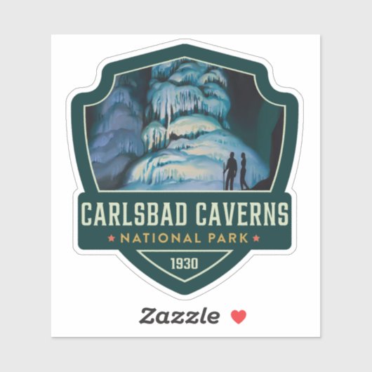 Sticker Parc national des Cavernes Carlsbad (Feuille)