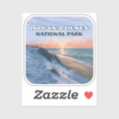 Sticker Parc national des dunes de l'Indiana Lac Michigan (Feuille)