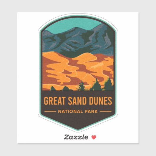 Sticker Parc national des Dunes de sable (Feuille)