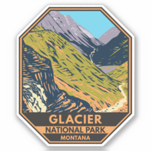 Sticker Parc national des Glaciers Aller au chemin Sun