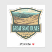 Sticker Parc national des Great Sand Dunes Illustration Ré (Feuille)