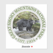 Sticker Parc national des Great Smoky Mountains (ours) (Feuille)