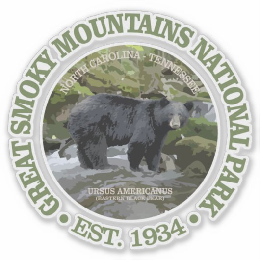 Sticker Parc national des Great Smoky Mountains (ours) (Devant)