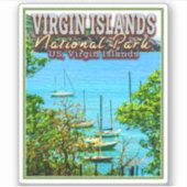 STICKER PARC NATIONAL DES ÎLES VIRGIN - ÎLES VIRGIN DES ÉT (Devant)