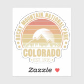 Sticker Parc national des Rocheuses Colorado Retro (Feuille)