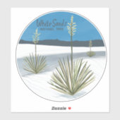 Sticker Parc national des Sables Blancs Nouveau-Mexique Gy (Feuille)