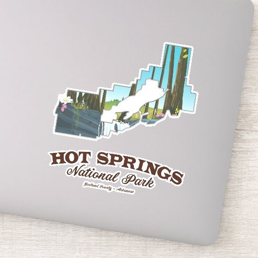 Sticker Parc national des sources chaudes, Comté de Garlan (Détail)