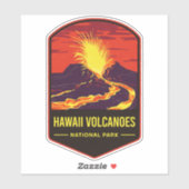Sticker Parc national des volcans d'Hawaii (Feuille)