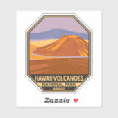 Sticker Parc national des volcans d'Hawaii Mauna Kea Vinta (Feuille)