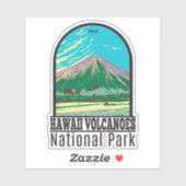 Sticker Parc national des volcans d'Hawaii Mauna Loa (Feuille)