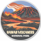 Sticker Parc national des volcans d'Hawaii Mauna Loa Vinta (Devant)